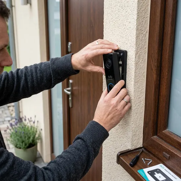 Stappen om de deurbel goed vast te zetten