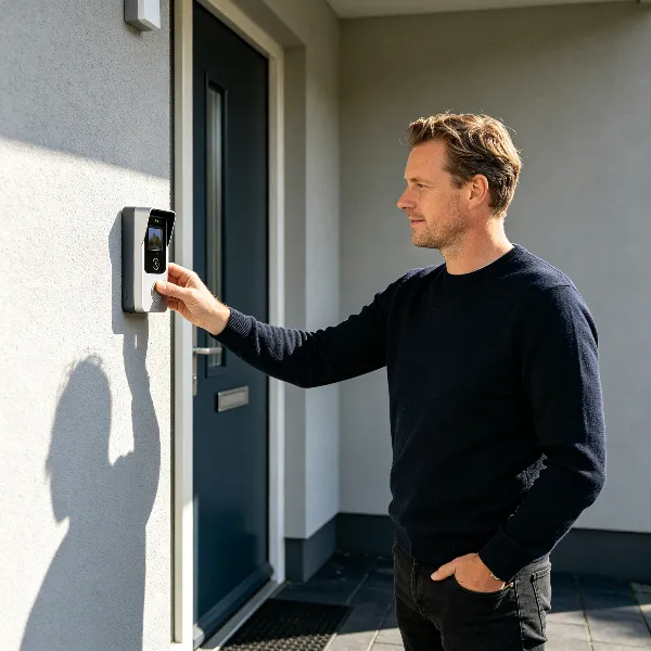 hoe hoog moet een video deurbel hangen