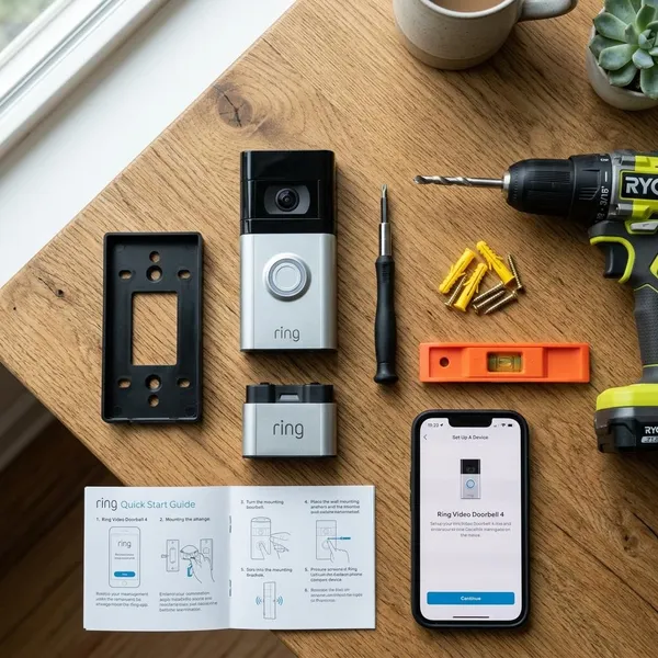 ring deurbel installeren zonder bedrading