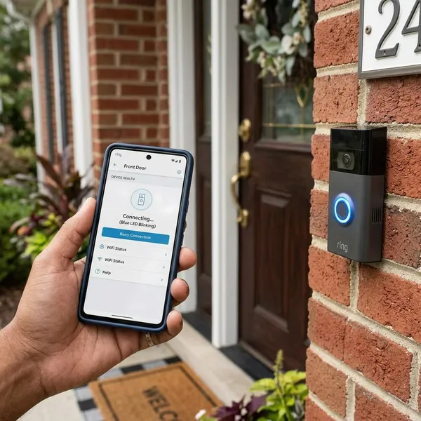 Wat een blauw knipperende Ring-deurbel betekent