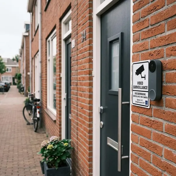 video deurbel sticker verplicht
