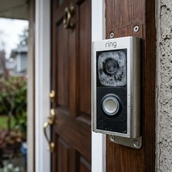 vocht in Ring deurbel